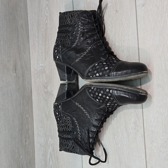 Remonte by Riker Women Ankle Leather Heels Boots shoes sz 40/9-9.5 - Picture 9 of 12